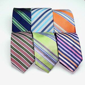 Ted Baker, Charles Tyrwhitt, Paul Fredrick & More Lot Of 6 Striped Ties Tie MINT
